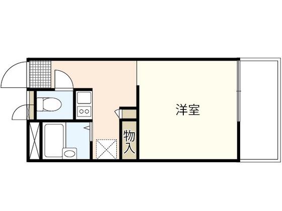 レオパレスリヴェール(ワンルーム/1階)の間取り写真