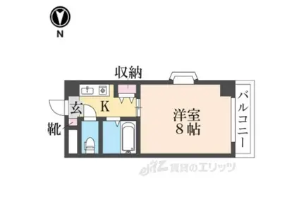 アベニューリップル長田2(1K/6階)の間取り写真