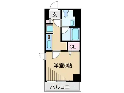 LOG武蔵小杉(1K/7階)の間取り写真