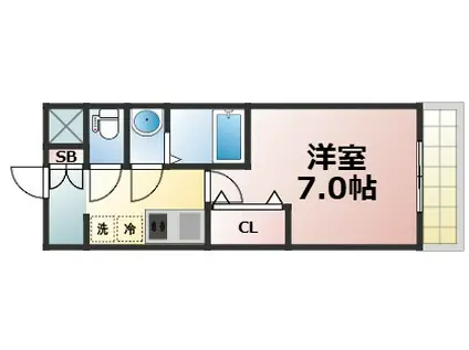 LIVIAZ OSAKA VERITE(1K/5階)の間取り写真