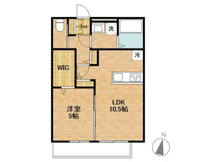 TABOハウス(1LDK/2階)の間取り写真
