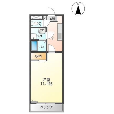 センチュリー東仙台(1K/3階)の間取り写真