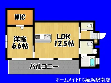 メープルハウス(1LDK/3階)の間取り写真
