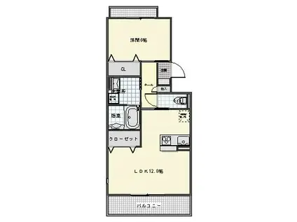 ILE SAGE(1LDK/1階)の間取り写真