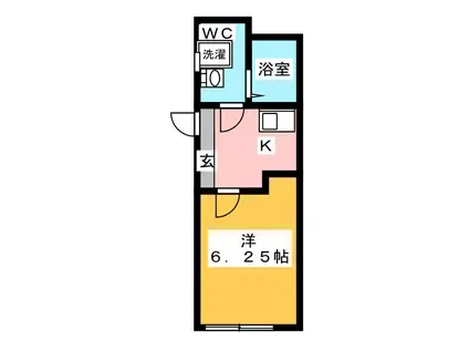 成増スクエアII(1K/1階)の間取り写真