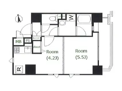 アデッソ大森(1DK/9階)の間取り写真