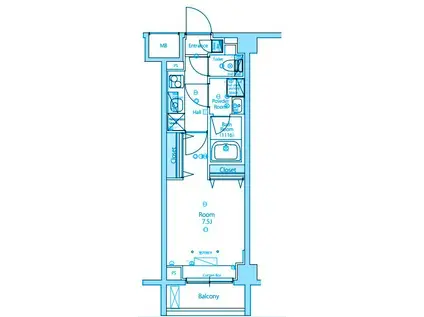 MAXIV川崎ウエスト(1K/5階)の間取り写真