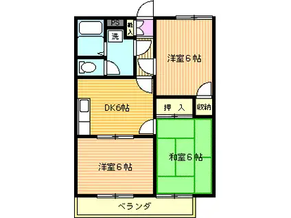 第3ハイツおがわ(3DK/2階)の間取り写真