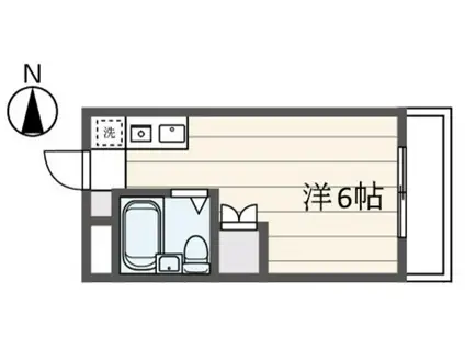 グリーンハイツ羽沢(ワンルーム/3階)の間取り写真