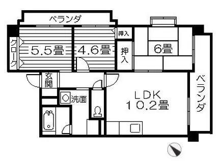 ARROWS(3LDK/2階)の間取り写真