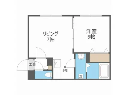 プルメリア栄通(1LDK/4階)の間取り写真