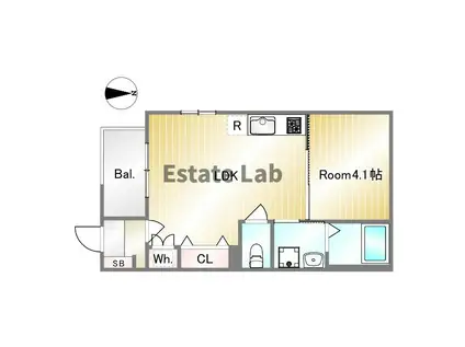 TRE COURT 兵庫II(1LDK/1階)の間取り写真