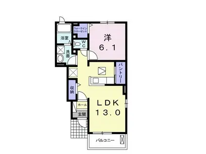 GRACE OHUSAKI II(1LDK/1階)の間取り写真