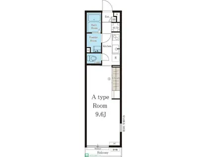 リブリ・國見(1K/1階)の間取り写真