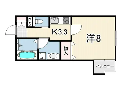 HEBEL MAISON S(1K/2階)の間取り写真