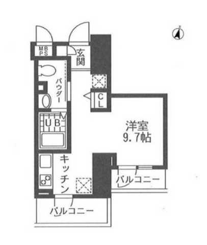 BREEZE TERRACE(ワンルーム/3階)の間取り写真