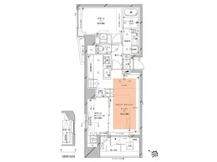 OPUS RESIDENCE MEGURO SENZOKU(2LDK/3階)の間取り写真