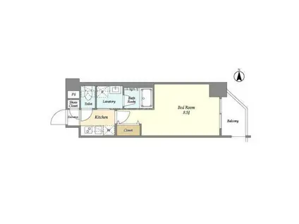 LA DOUCEUR蒲田(1K/6階)の間取り写真