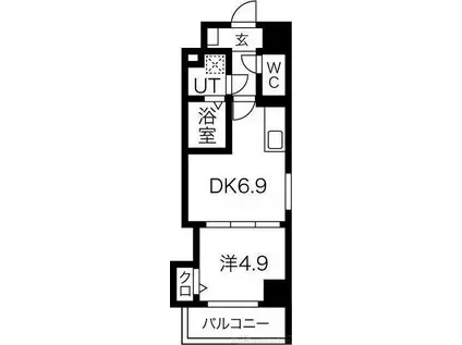 ART MIYATA(1DK/6階)の間取り写真