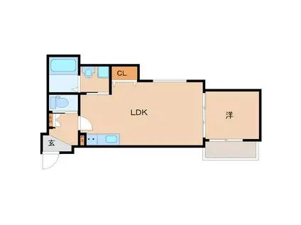 GRAN FELIZ(1LDK/3階)の間取り写真