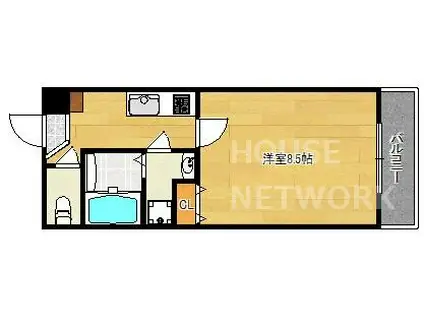 KS SQUARE(1K/2階)の間取り写真