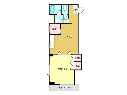 DRハウスII(1DK/2階)の間取り写真