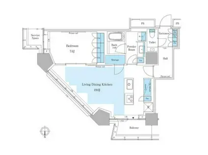 クラス青山(1LDK/7階)の間取り写真