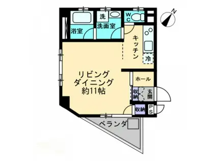 LE´A OLIVE中央通(ワンルーム/4階)の間取り写真