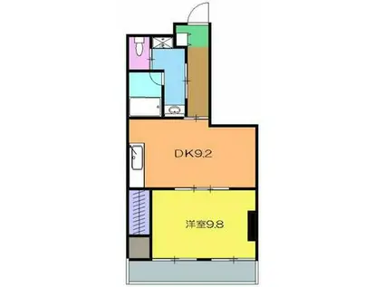 トゥーレジュールE(1DK/4階)の間取り写真