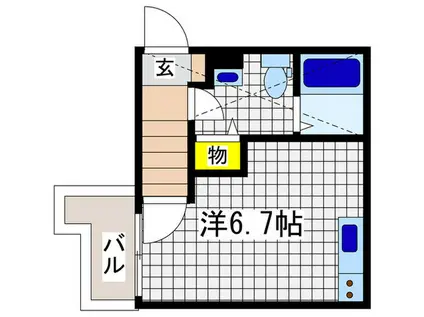 PRINTEMPS A(ワンルーム/1階)の間取り写真