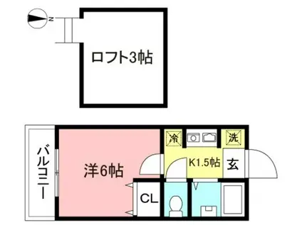 ハイツアロー(1K/1階)の間取り写真