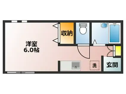 ソフィア相澤(ワンルーム/1階)の間取り写真