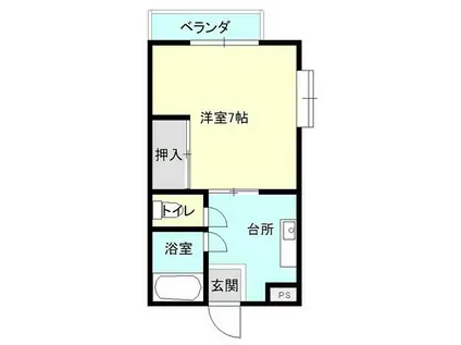 エスポワールハイツ(1K/2階)の間取り写真