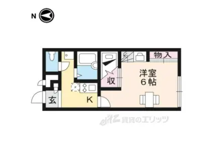 レオパレスLAKE CITY(1K/1階)の間取り写真