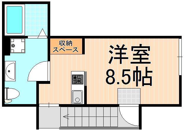 COCO GARDEN 北千住(1K/2階)の間取り写真