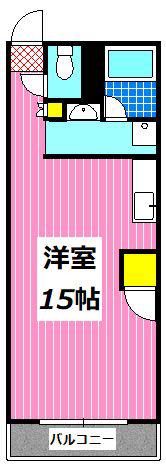 ロアールミキ(ワンルーム/1階)の間取り写真