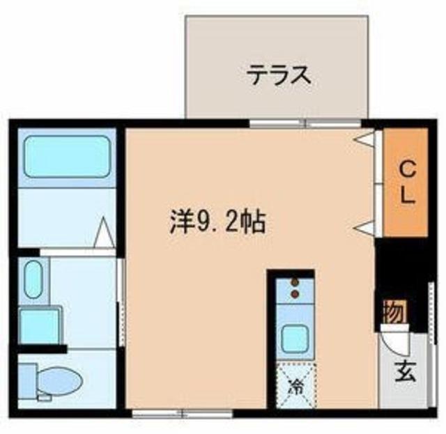 ルナビアンカ(ワンルーム/1階)の間取り写真