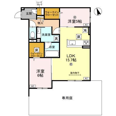 ファブール東羽衣(2LDK/3階)の間取り写真