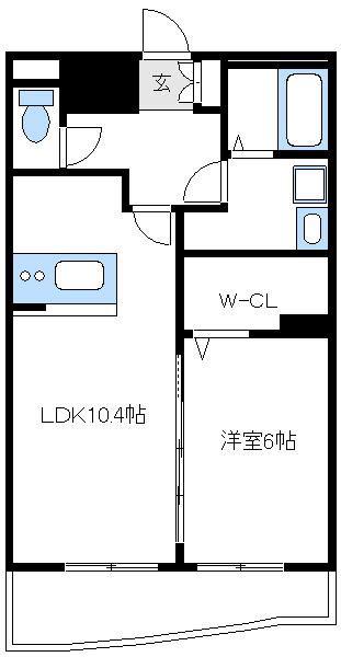 プレミアムコートみなみ野 I(1LDK/2階)の間取り写真