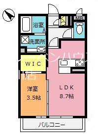 グレイスハウス(1LDK/1階)の間取り写真