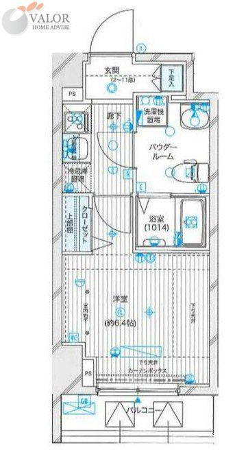 メインステージ蒲田VIエグザ(1K/3階)の間取り写真