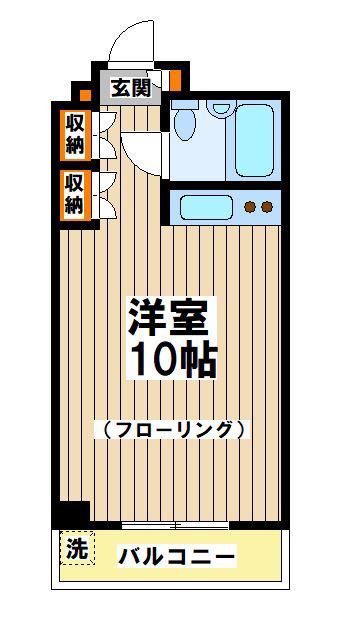 アルカサール吉祥寺(ワンルーム/2階)の間取り写真