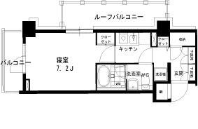 ドゥーエ西池袋(1K/4階)の間取り写真