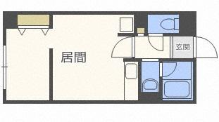 パラッツォS-8(1LDK/4階)の間取り写真