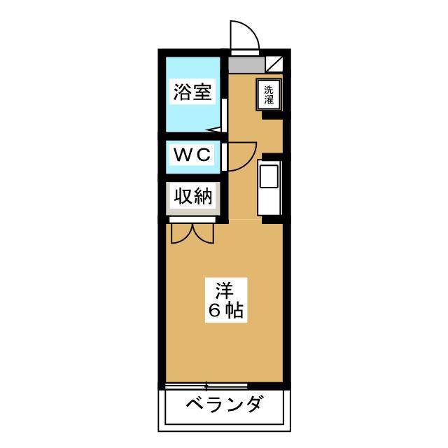 ハイム千山(ワンルーム/2階)の間取り写真