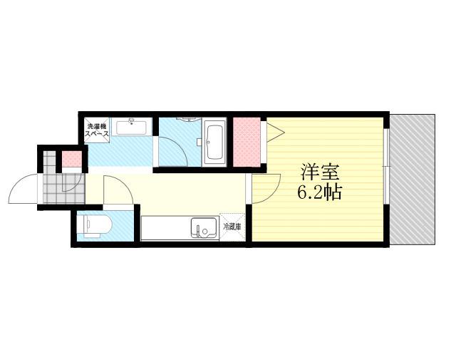フォレストプラザⅠ(1K/3階)の間取り写真