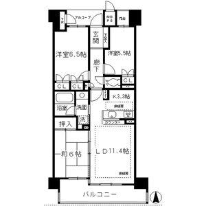 ALATO白壁東(3LDK/4階)の間取り写真