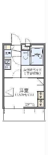 レオパレス春美II(1K/3階)の間取り写真