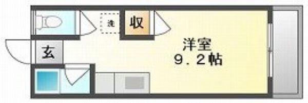 ソレイユK(ワンルーム/1階)の間取り写真