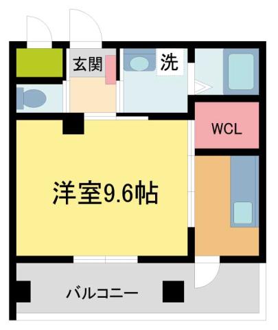 花屋敷日進ビル(1K/5階)の間取り写真